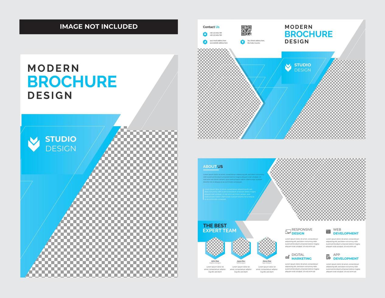 zakelijke brochure gevouwen brochureontwerp vector