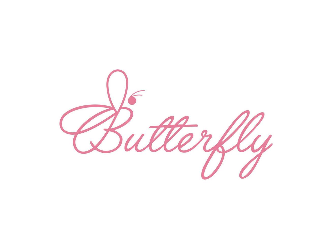 schoonheid vlinder letter b typografie logo ontwerp. bruikbaar voor bedrijfs- en merklogo's. platte vector logo-ontwerpsjabloon sjabloon.