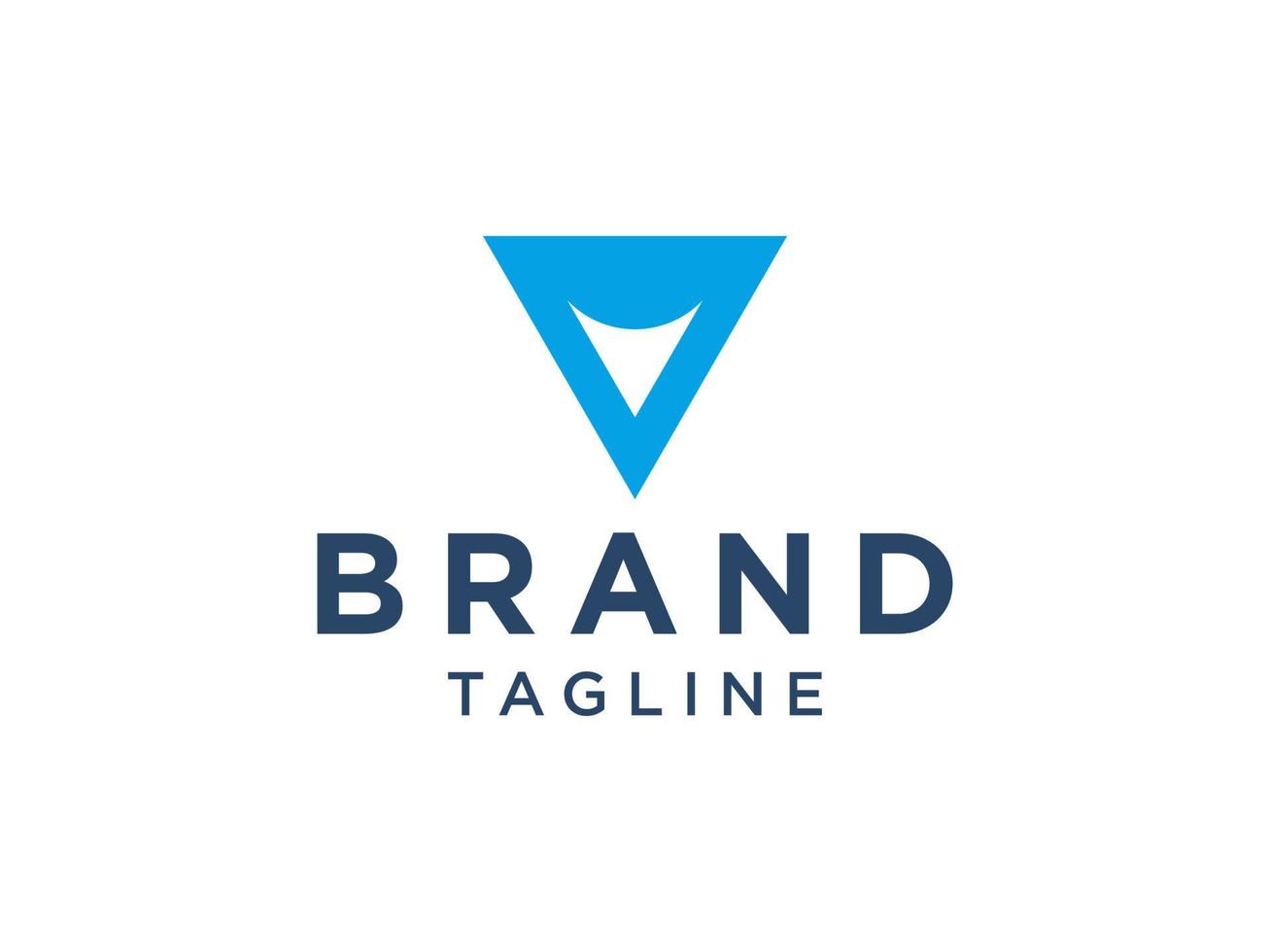 blauwe lineaire geometrische eerste letter v logo geïsoleerd op een witte achtergrond. platte vector logo-ontwerpsjabloon sjabloon.
