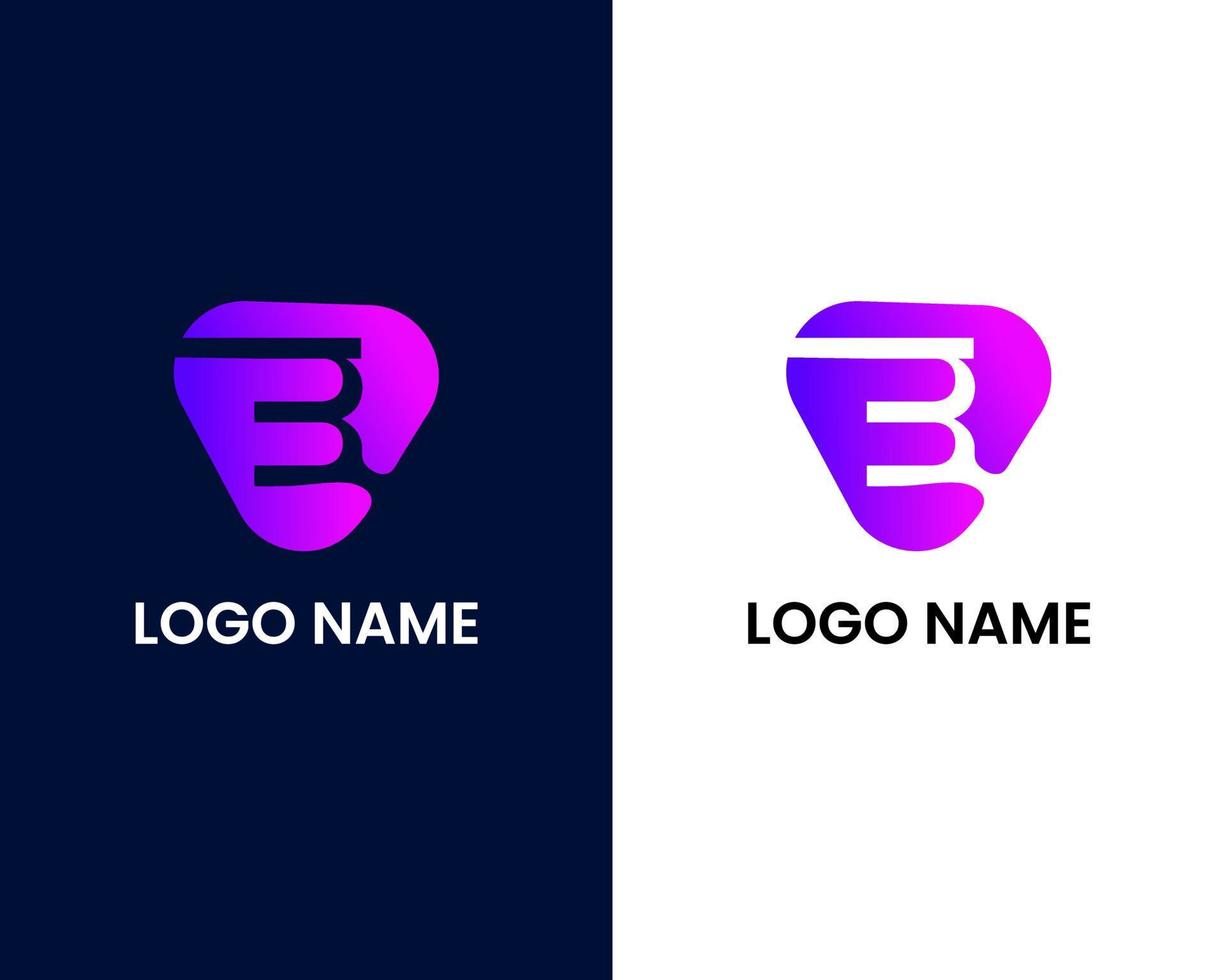 letter m en b met ontwerpsjabloon voor modern logo vector