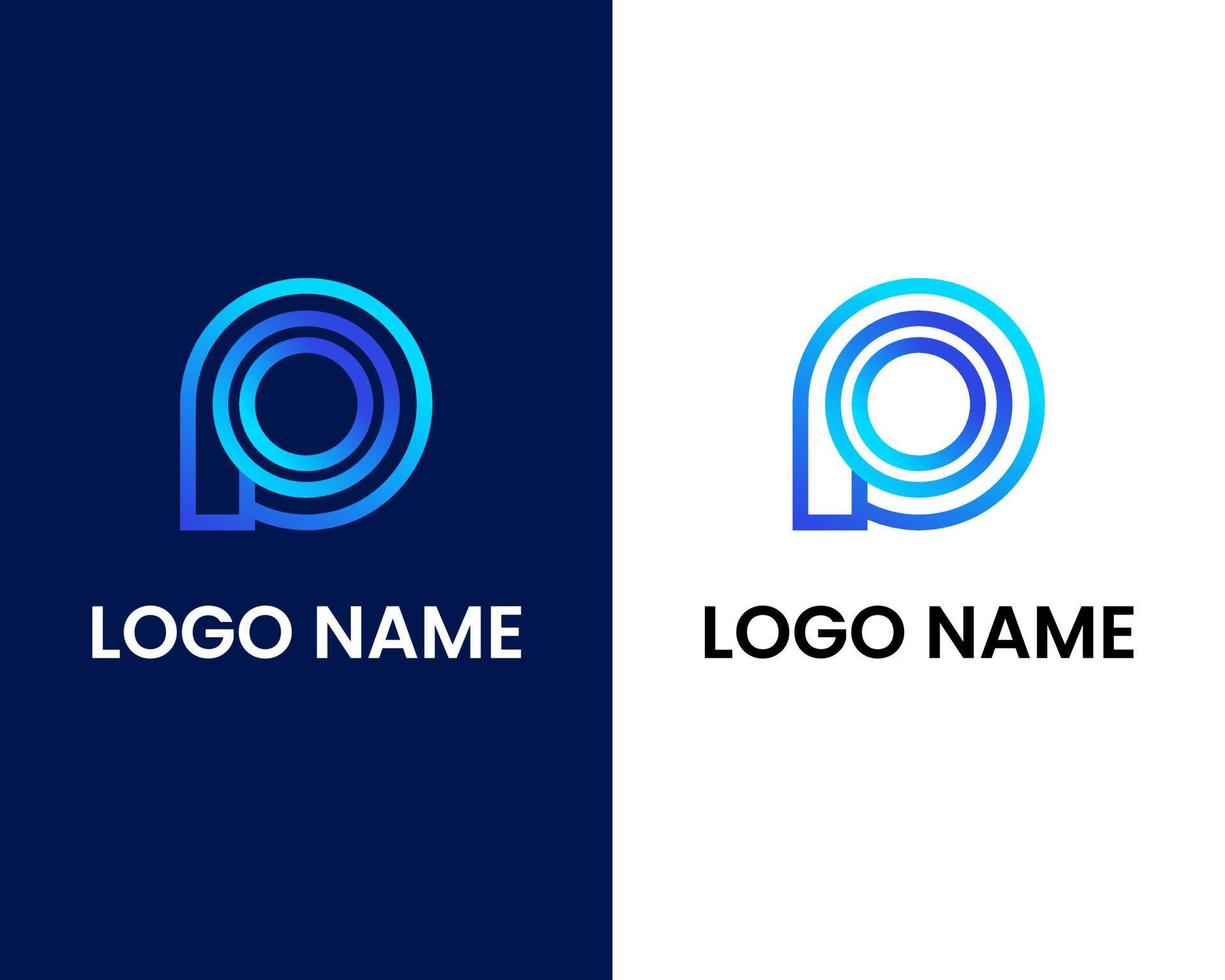 letter p modern logo ontwerpsjabloon vector