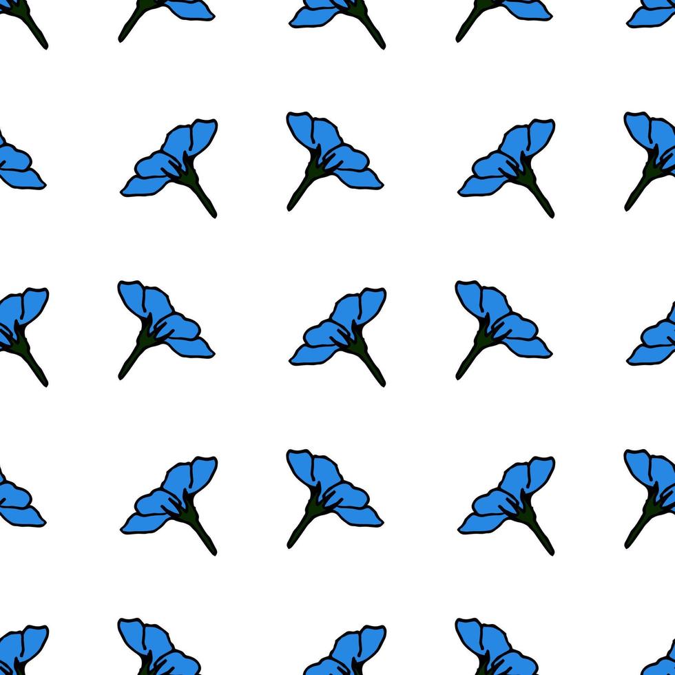 naadloos patroon met mooie blauwe bloemen vergeet-mij-nietje voor stof, textiel, kleding, tafelkleed en andere dingen. vector afbeelding.