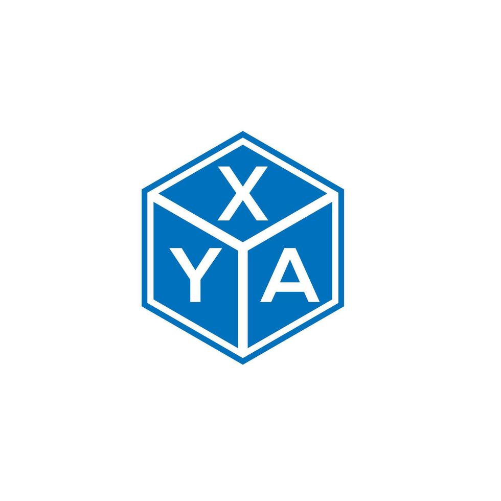 xya brief logo ontwerp op zwarte achtergrond. xya creatieve initialen brief logo concept. xya brief ontwerp. vector