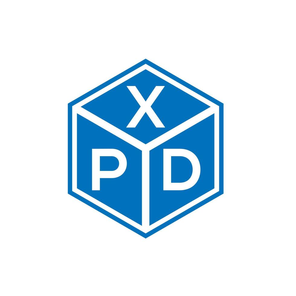 xpd brief logo ontwerp op zwarte achtergrond. xpd creatieve initialen brief logo concept. xpd-briefontwerp. vector