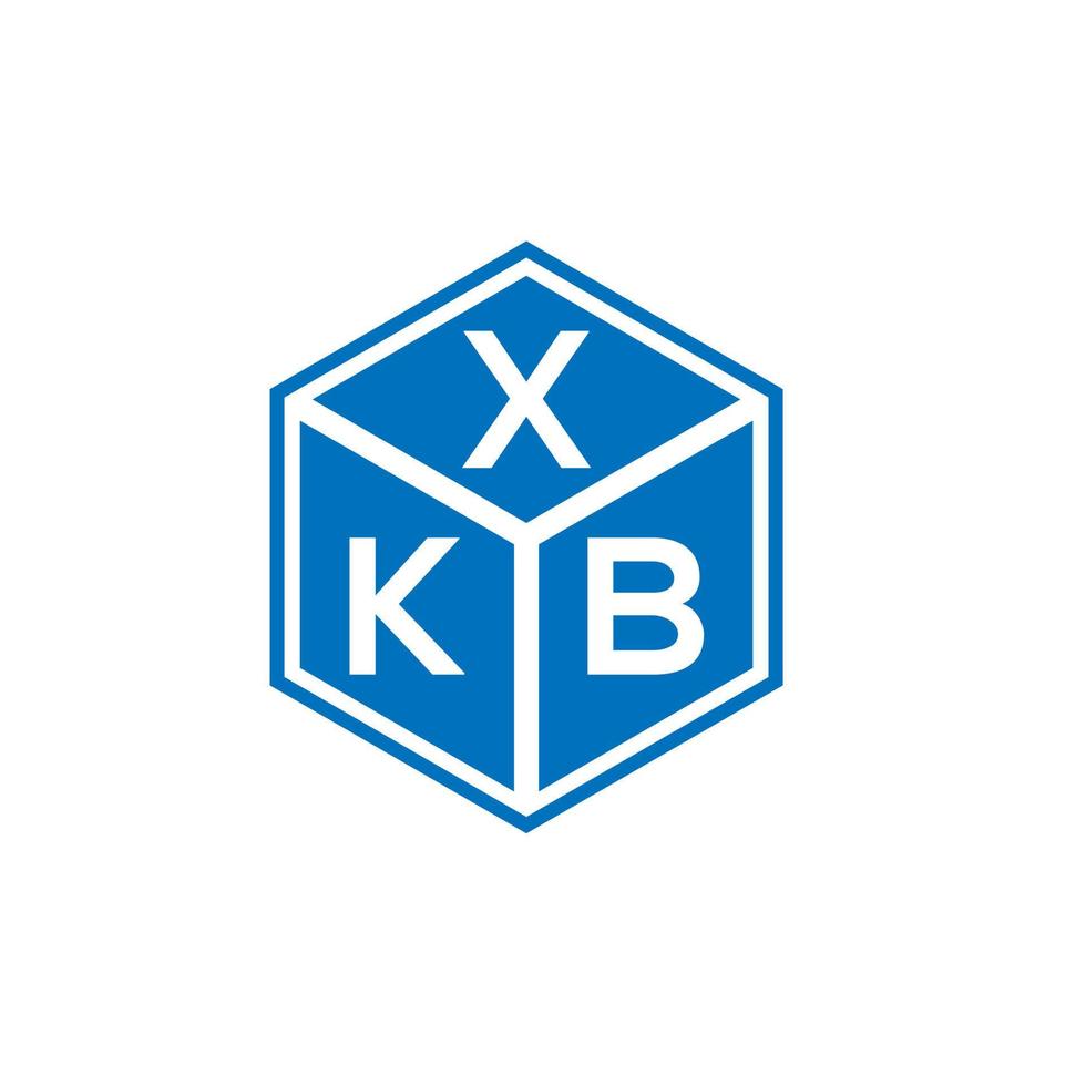 xkb brief logo ontwerp op zwarte achtergrond. xkb creatieve initialen brief logo concept. xkb-briefontwerp. vector