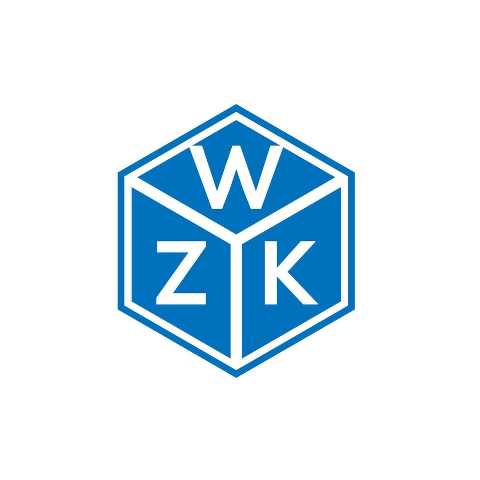 wzk brief logo ontwerp op zwarte achtergrond. wzk creatieve initialen brief logo concept. wzk brief ontwerp. vector