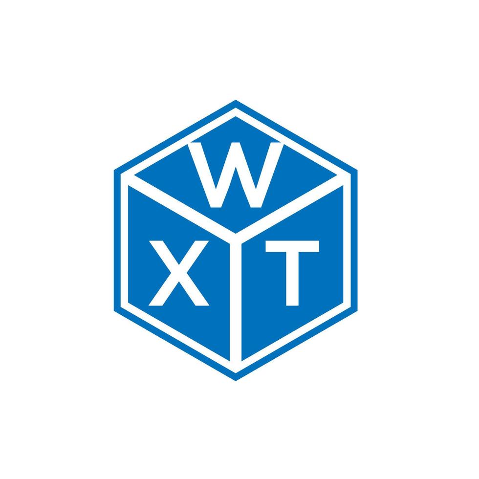 wxt brief logo ontwerp op zwarte achtergrond. wxt creatieve initialen brief logo concept. wxt brief ontwerp. vector