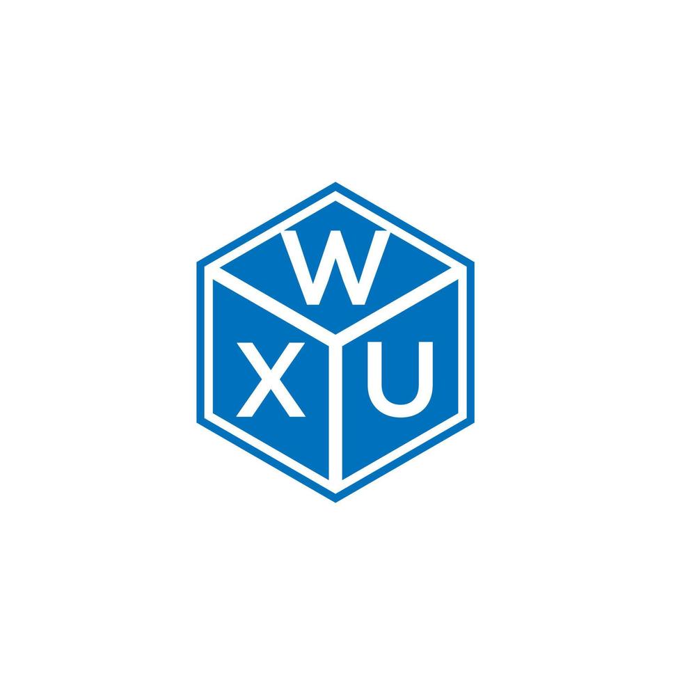 wxu brief logo ontwerp op zwarte achtergrond. wxu creatieve initialen brief logo concept. wxu brief ontwerp. vector