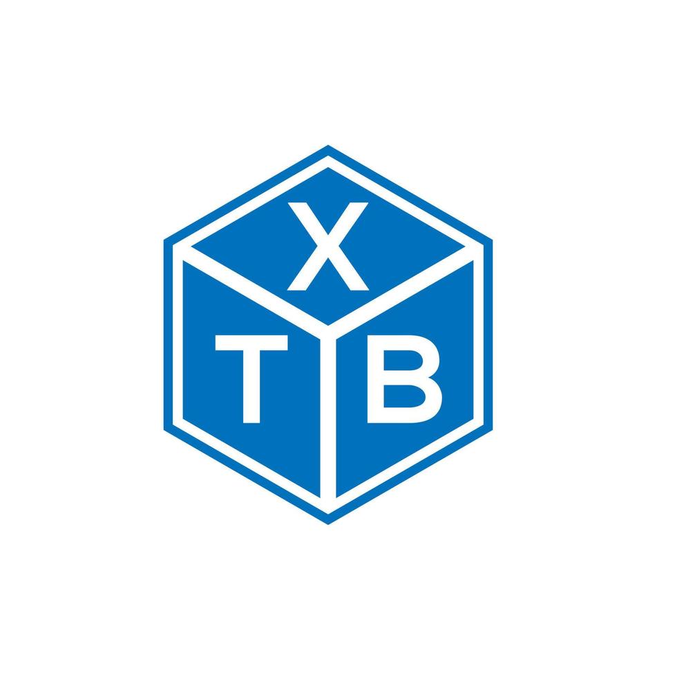 xtb brief logo ontwerp op zwarte achtergrond. xtb creatieve initialen brief logo concept. xtb-briefontwerp. vector