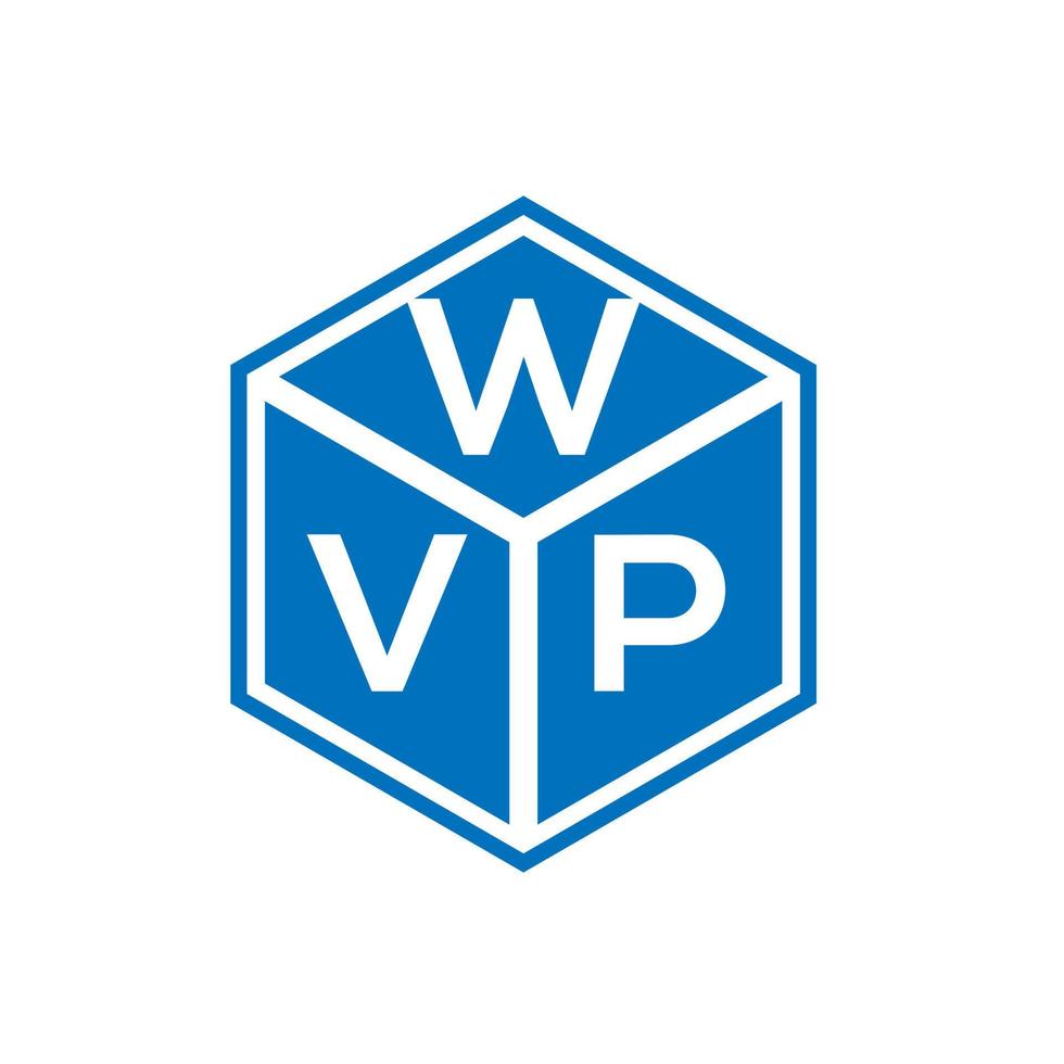 wvp brief logo ontwerp op zwarte achtergrond. wvp creatieve initialen brief logo concept. wvp brief ontwerp. vector