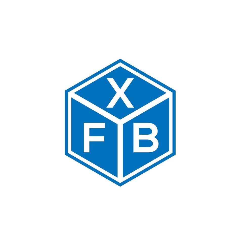 xfb brief logo ontwerp op zwarte achtergrond. xfb creatieve initialen brief logo concept. xfb-briefontwerp. vector