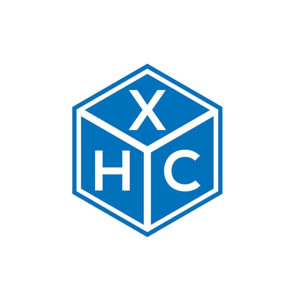 xhc brief logo ontwerp op zwarte achtergrond. xhc creatieve initialen brief logo concept. xhc brief ontwerp. vector