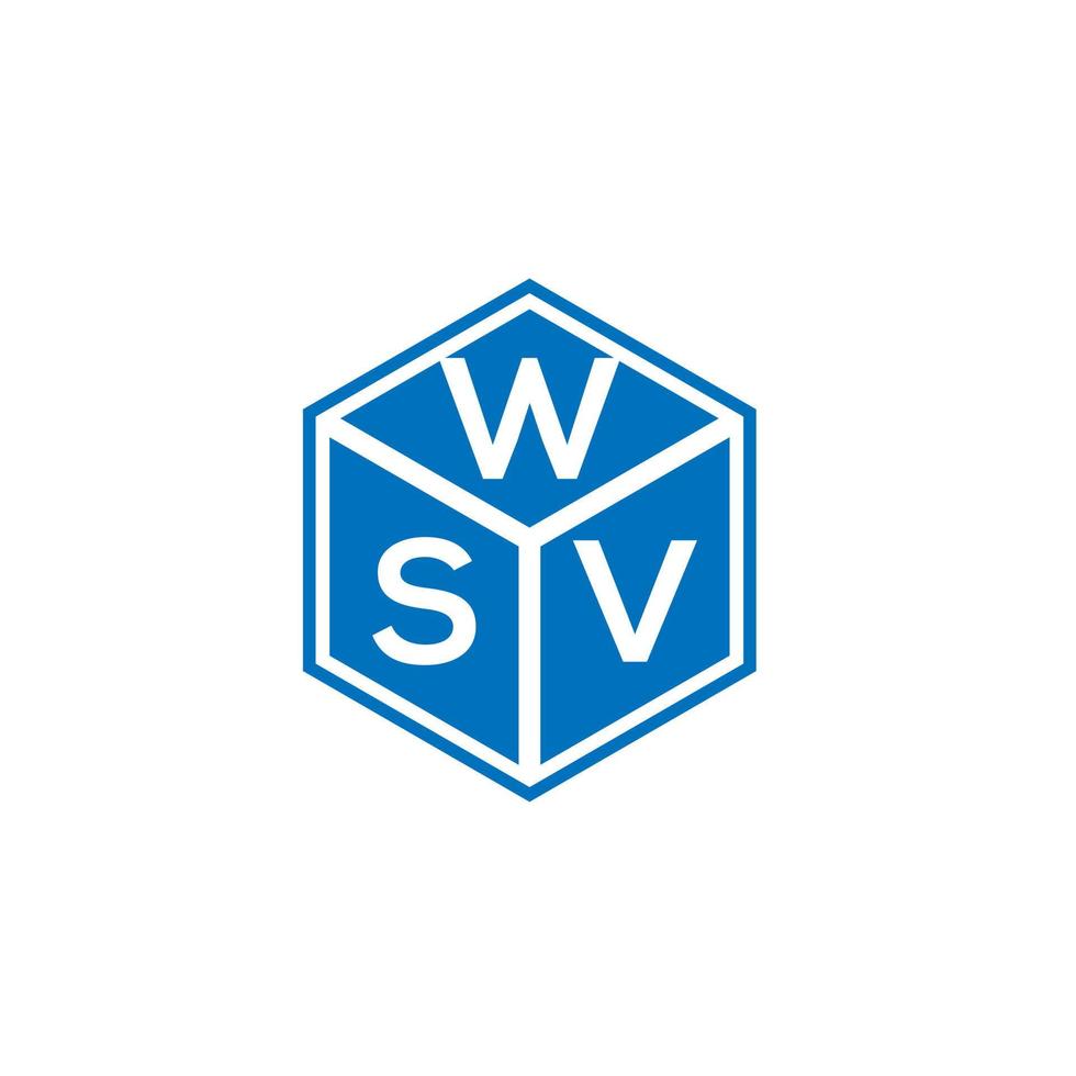 wsv brief logo ontwerp op zwarte achtergrond. wsv creatieve initialen brief logo concept. wsv brief ontwerp. vector