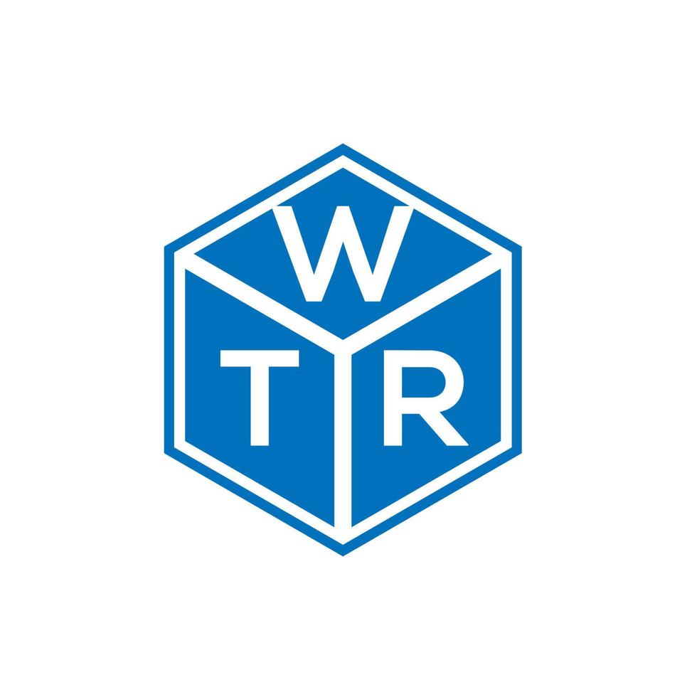 wtr brief logo ontwerp op zwarte achtergrond. wtr creatieve initialen brief logo concept. wtr brief ontwerp. vector