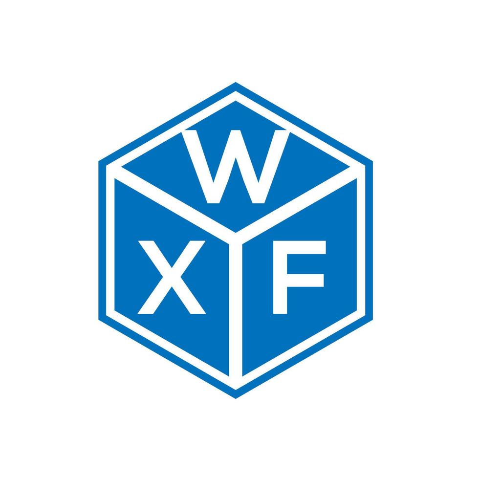 wxf brief logo ontwerp op zwarte achtergrond. wxf creatieve initialen brief logo concept. wxf brief ontwerp. vector