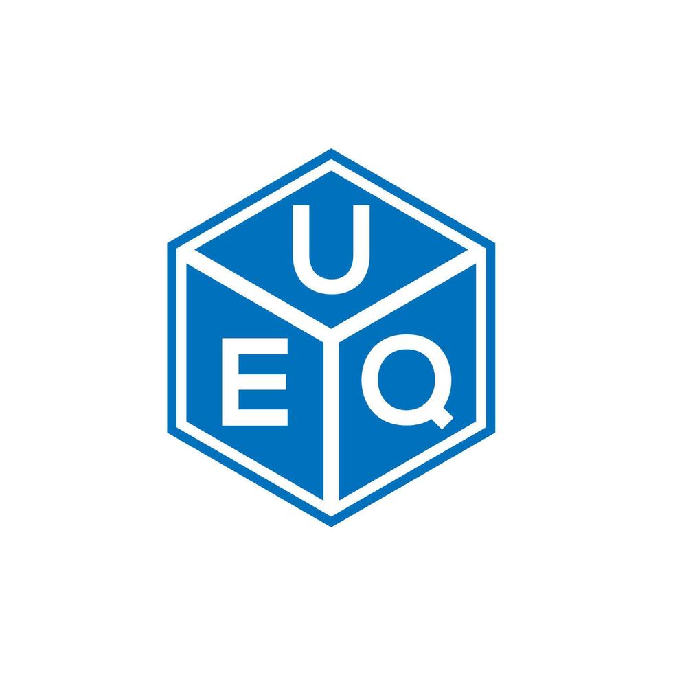 ueq brief logo ontwerp op zwarte achtergrond. ueq creatieve initialen brief logo concept. ueq brief ontwerp. vector