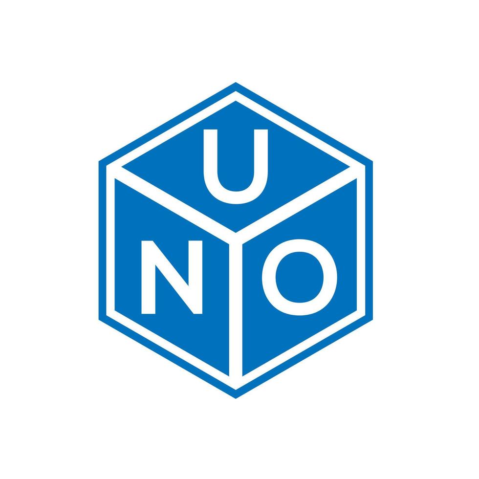 uno letter logo ontwerp op zwarte achtergrond. uno creatieve initialen brief logo concept. uno brief ontwerp. vector