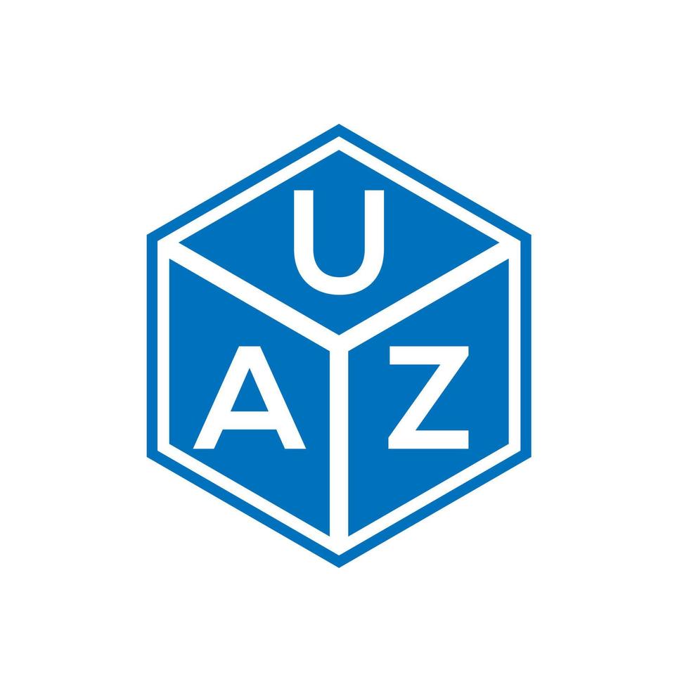 uaz brief logo ontwerp op zwarte achtergrond. uaz creatieve initialen brief logo concept. uaz brief ontwerp. vector