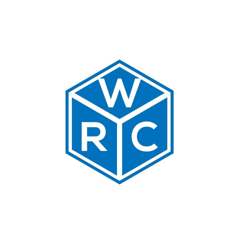 WRC brief logo ontwerp op zwarte achtergrond. wrc creatieve initialen brief logo concept. wrc brief ontwerp. vector