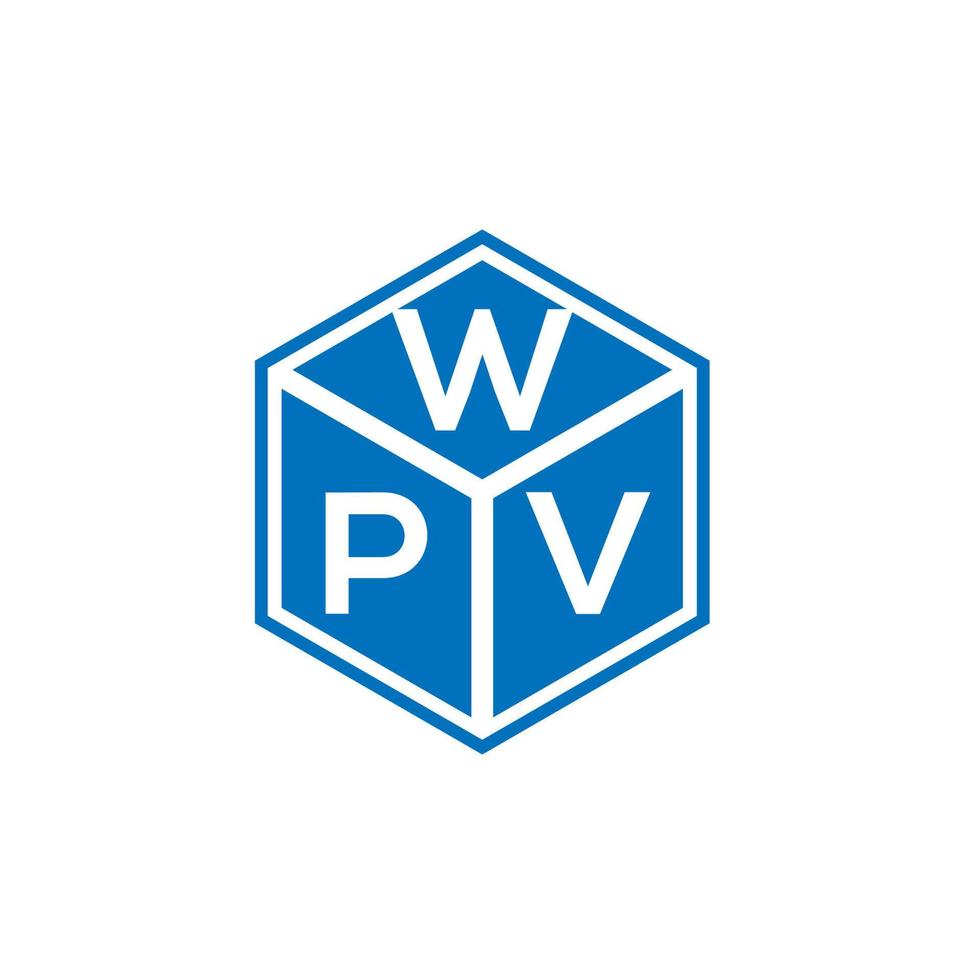 wpv brief logo ontwerp op zwarte achtergrond. wpv creatieve initialen brief logo concept. wpv brief ontwerp. vector