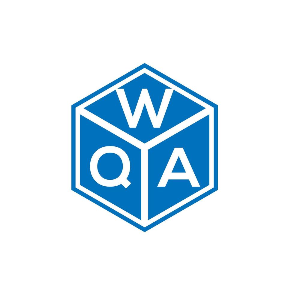 wqa brief logo ontwerp op zwarte achtergrond. wqa creatieve initialen brief logo concept. wqa brief ontwerp. vector