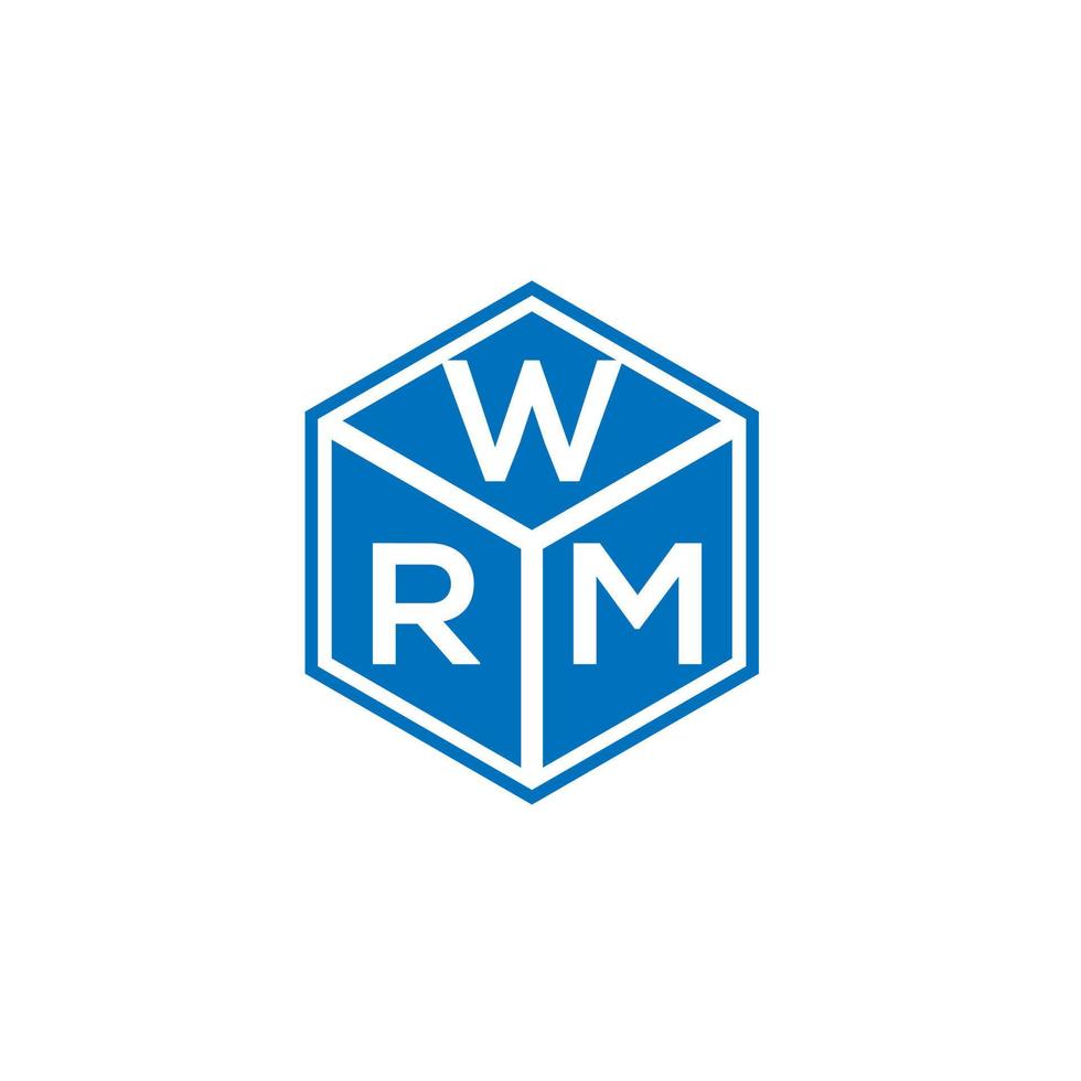 wrm brief logo ontwerp op zwarte achtergrond. wrm creatieve initialen brief logo concept. wrm brief ontwerp. vector