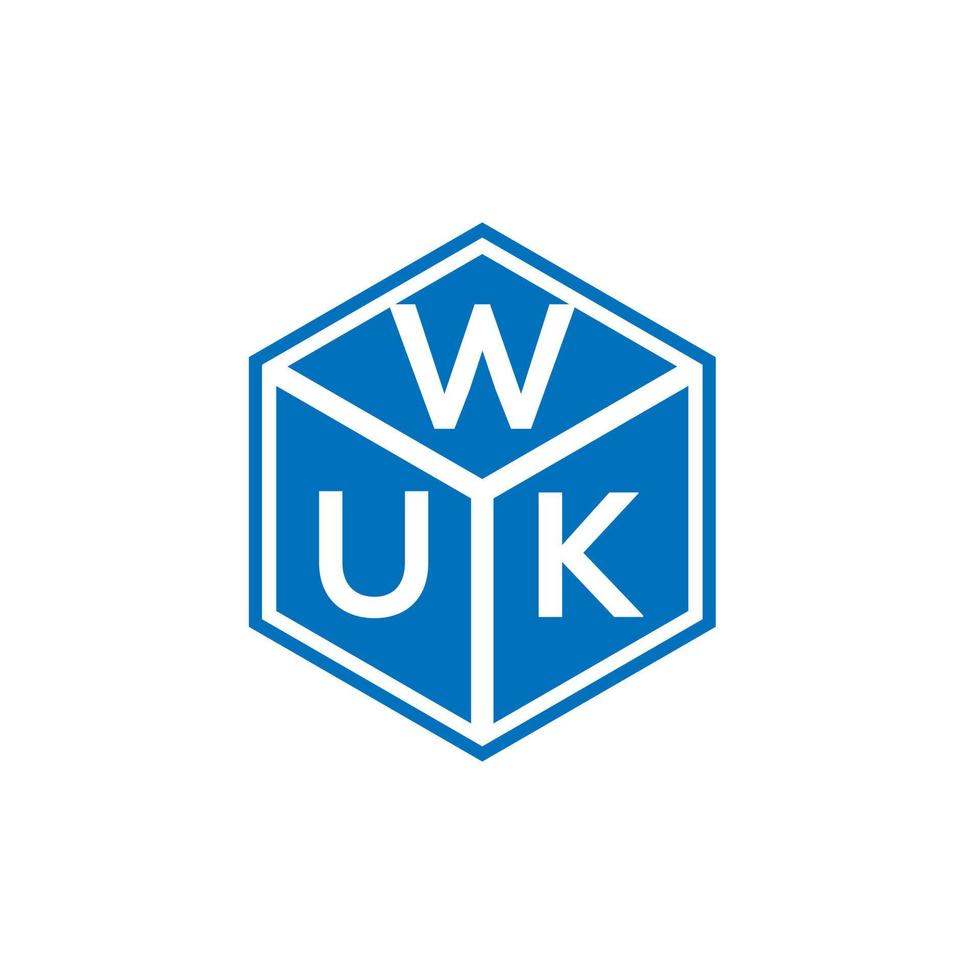 wuk brief logo ontwerp op zwarte achtergrond. wuk creatieve initialen brief logo concept. wuk brief ontwerp. vector