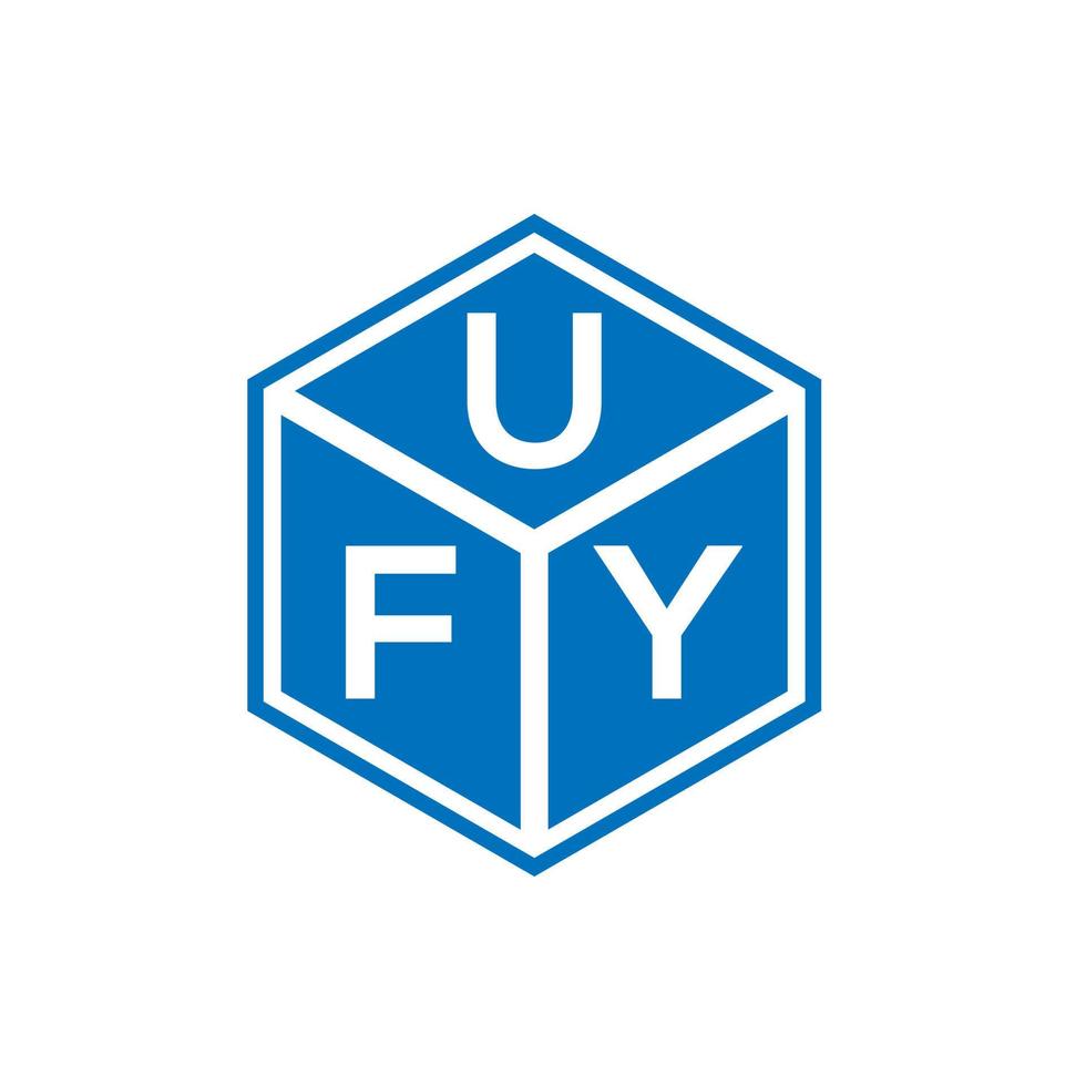 ufy brief logo ontwerp op zwarte achtergrond. ufy creatieve initialen brief logo concept. ufy letterontwerp. vector