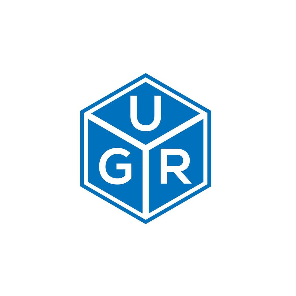 ugr brief logo ontwerp op zwarte achtergrond. ugr creatieve initialen brief logo concept. ugr brief ontwerp. vector