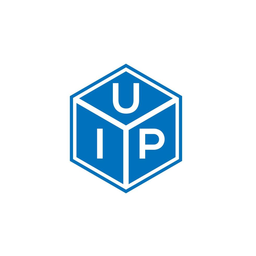 uip brief logo ontwerp op zwarte achtergrond. uip creatieve initialen brief logo concept. uip brief ontwerp. vector