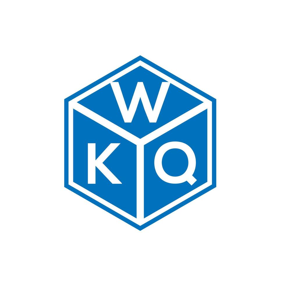 wkq brief logo ontwerp op zwarte achtergrond. wkq creatieve initialen brief logo concept. wkq brief ontwerp. vector