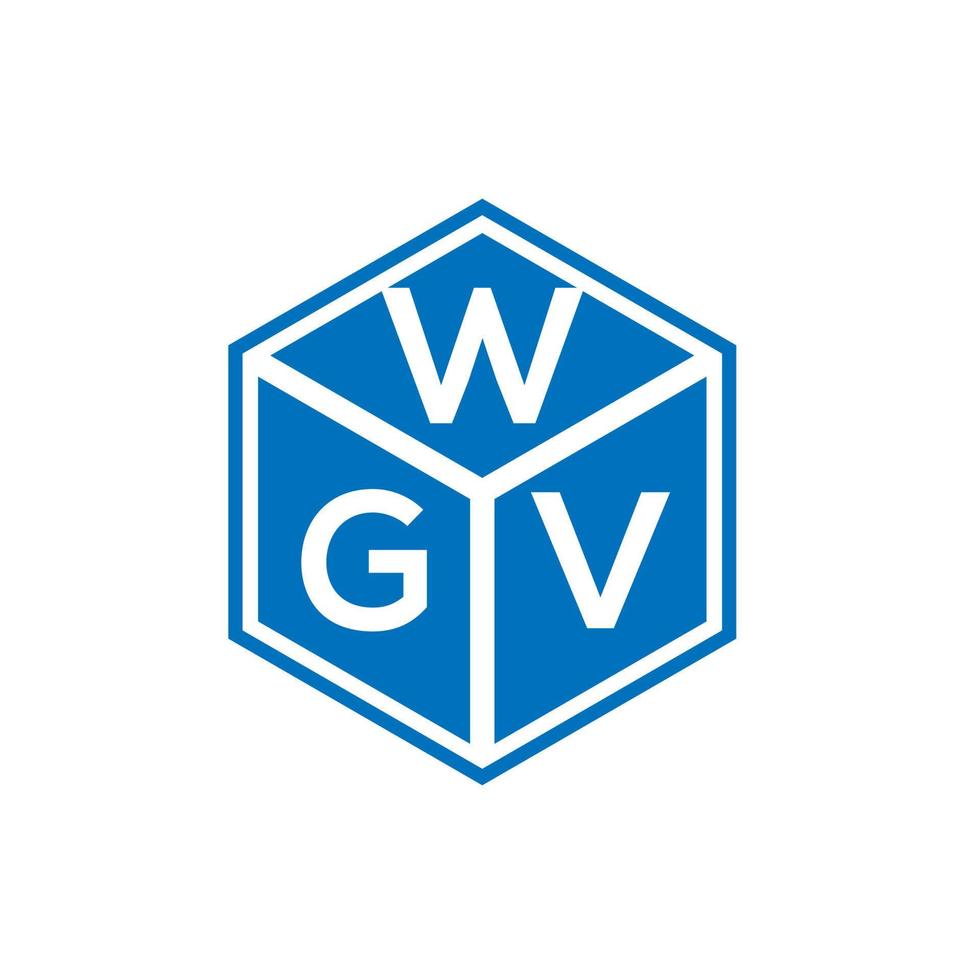 wgv brief logo ontwerp op zwarte achtergrond. wgv creatieve initialen brief logo concept. wgv brief ontwerp. vector