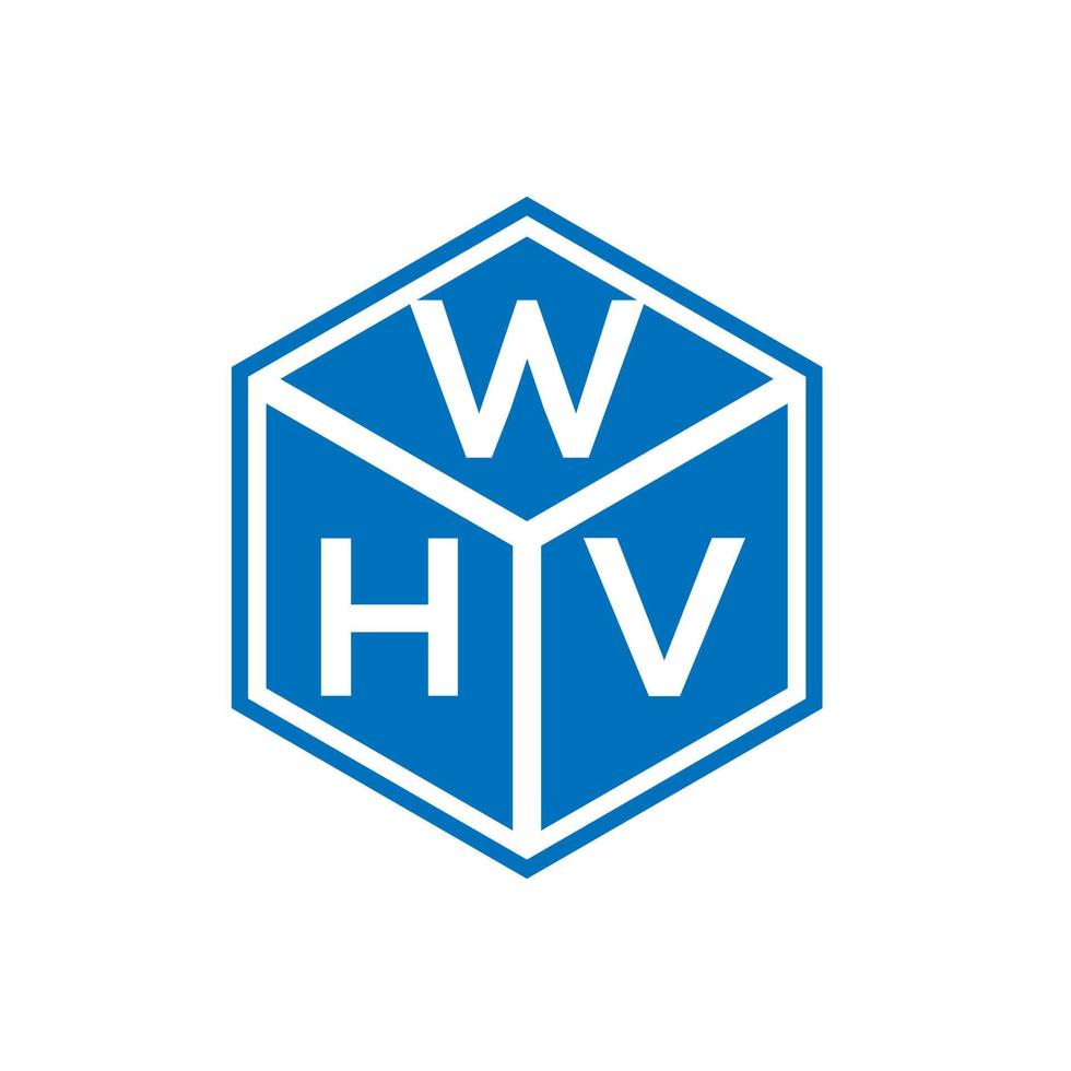 whv brief logo ontwerp op zwarte achtergrond. whv creatieve initialen brief logo concept. whv brief ontwerp. vector