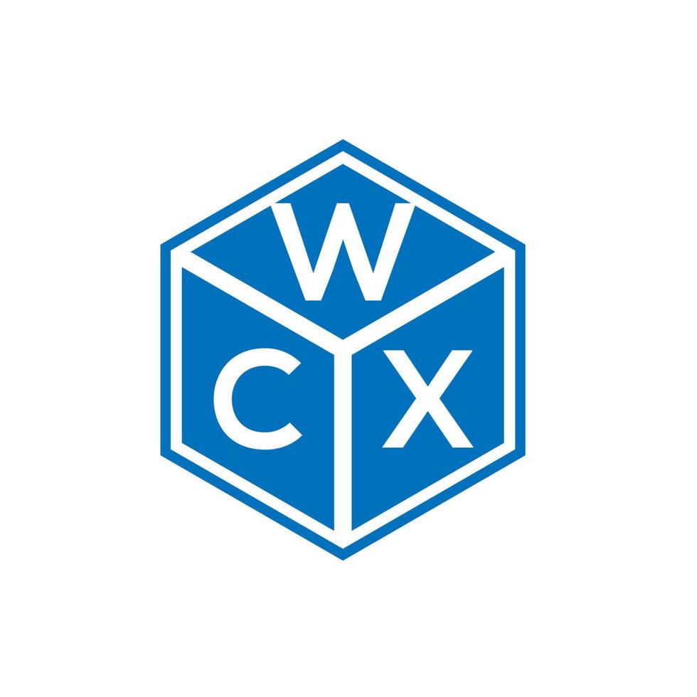wcx brief logo ontwerp op zwarte achtergrond. wcx creatieve initialen brief logo concept. wcx brief ontwerp. vector