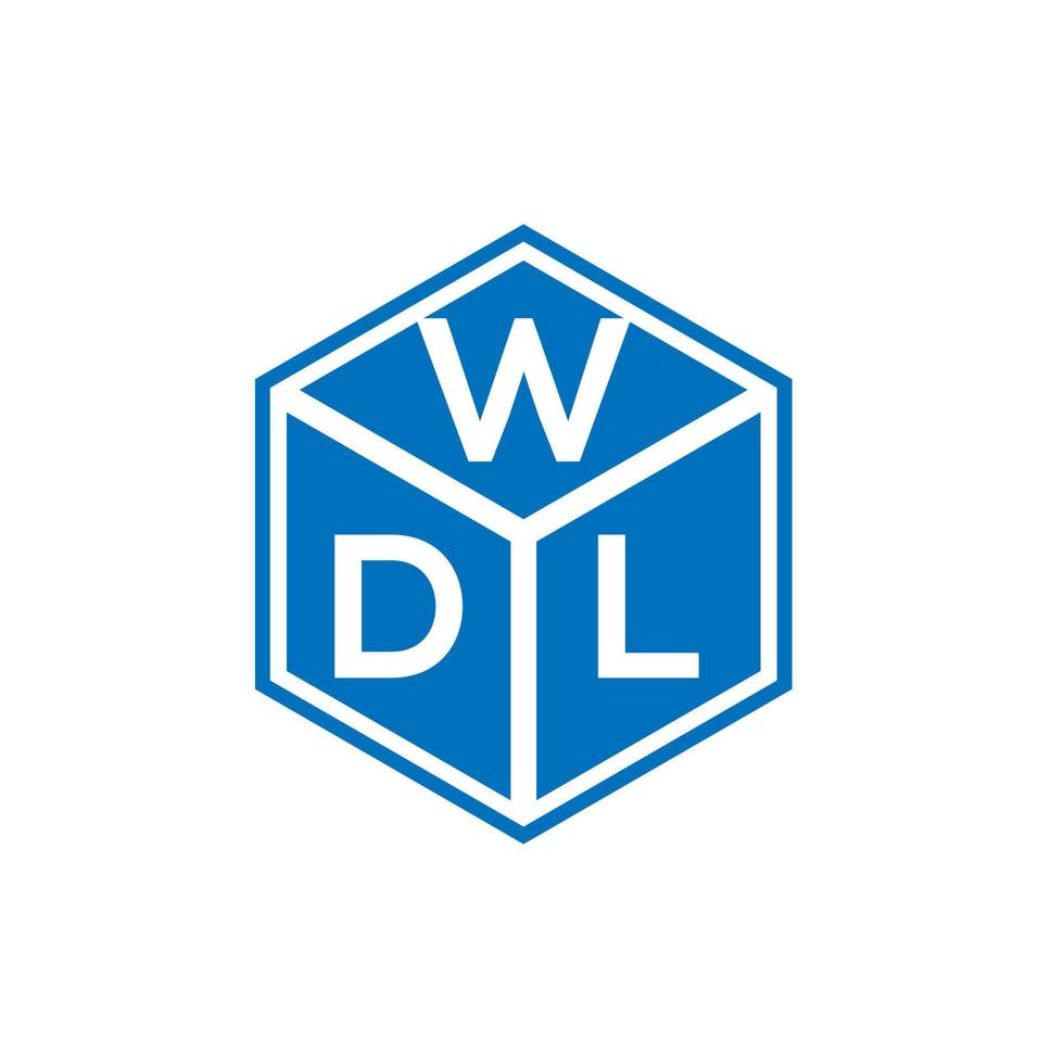 wdl brief logo ontwerp op zwarte achtergrond. wdl creatieve initialen brief logo concept. wdl brief ontwerp. vector