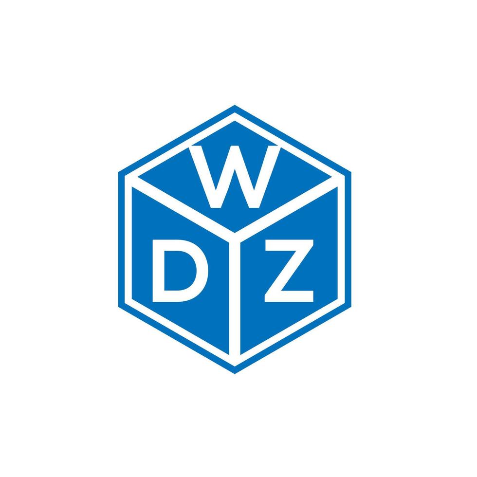 WDZ brief logo ontwerp op zwarte achtergrond. wdz creatieve initialen brief logo concept. wdz brief ontwerp. vector