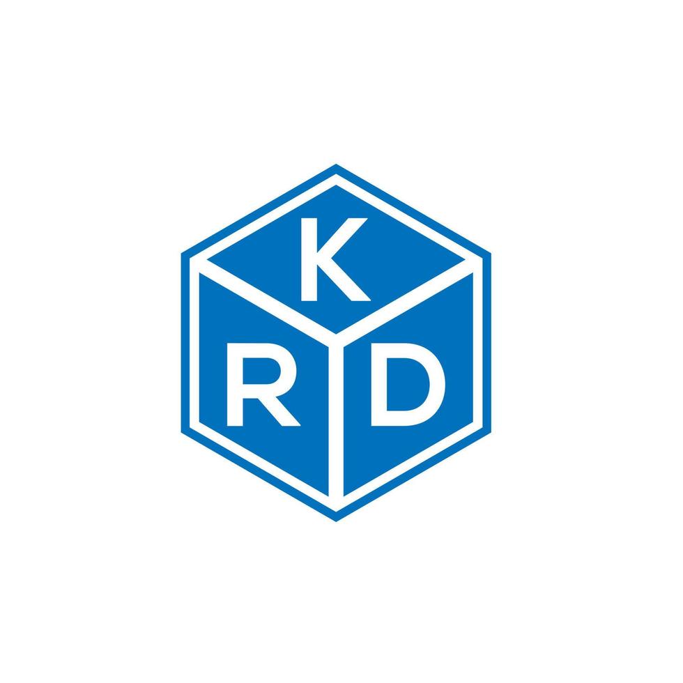 krd brief logo ontwerp op zwarte achtergrond. krd creatieve initialen brief logo concept. krd brief ontwerp. vector