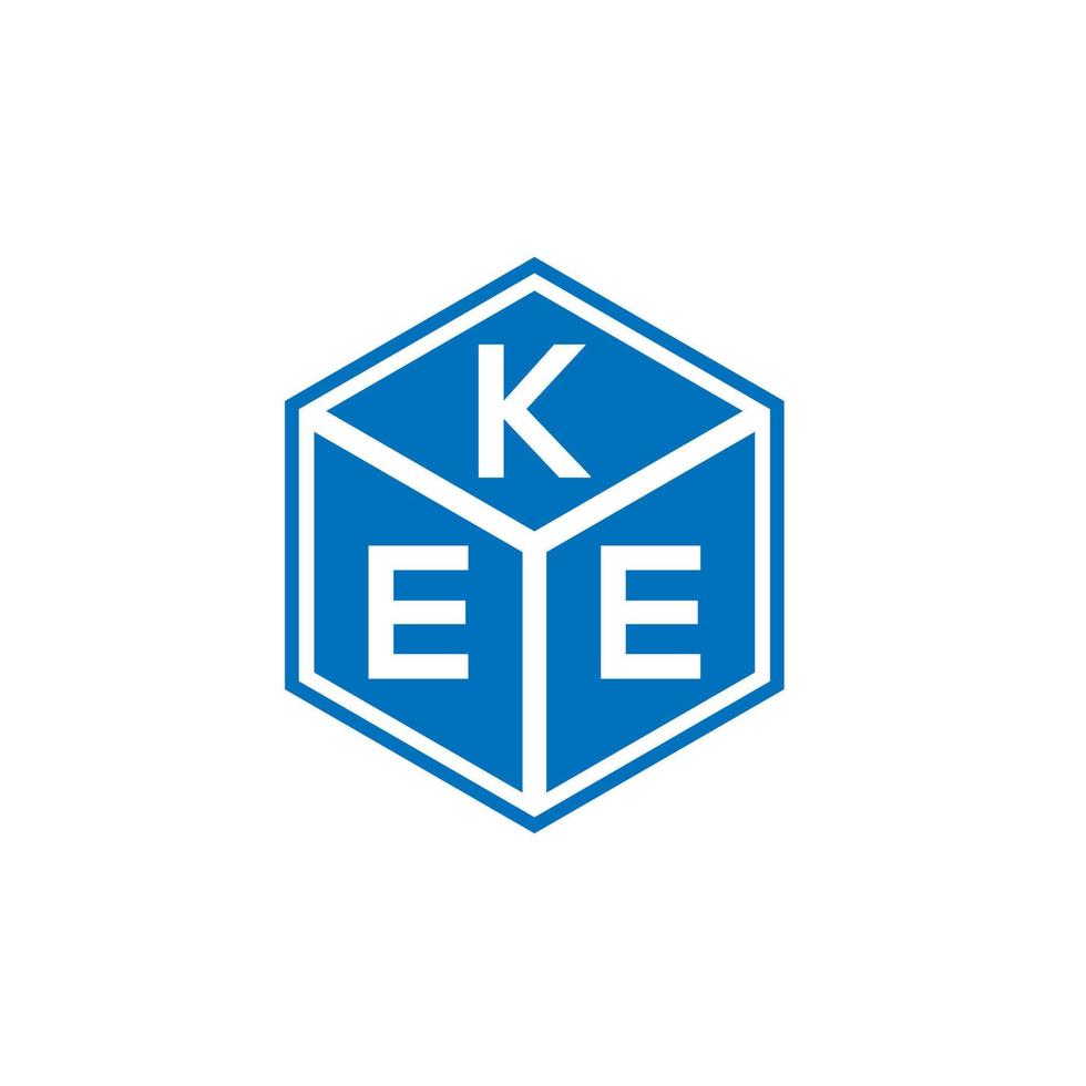 kee brief logo ontwerp op zwarte achtergrond. kee creatieve initialen brief logo concept. kee brief ontwerp. vector