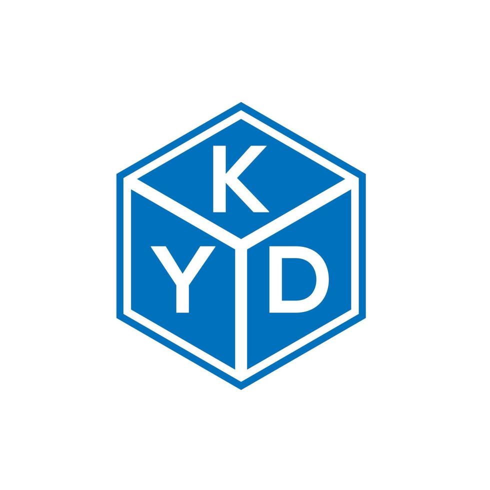 kyd brief logo ontwerp op zwarte achtergrond. kyd creatieve initialen brief logo concept. kyd-briefontwerp. vector