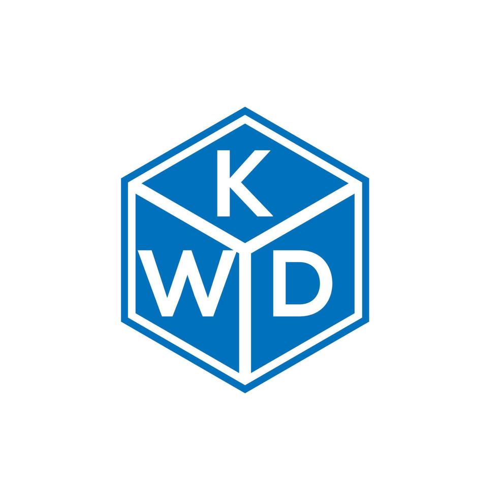 kw brief logo ontwerp op zwarte achtergrond. kw creatieve initialen brief logo concept. kwd brief ontwerp. vector