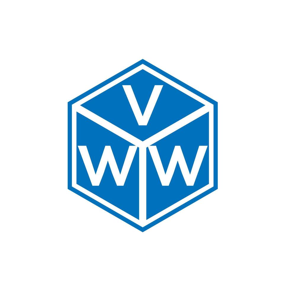 vww brief logo ontwerp op zwarte achtergrond. vww creatieve initialen brief logo concept. vww brief ontwerp. vector