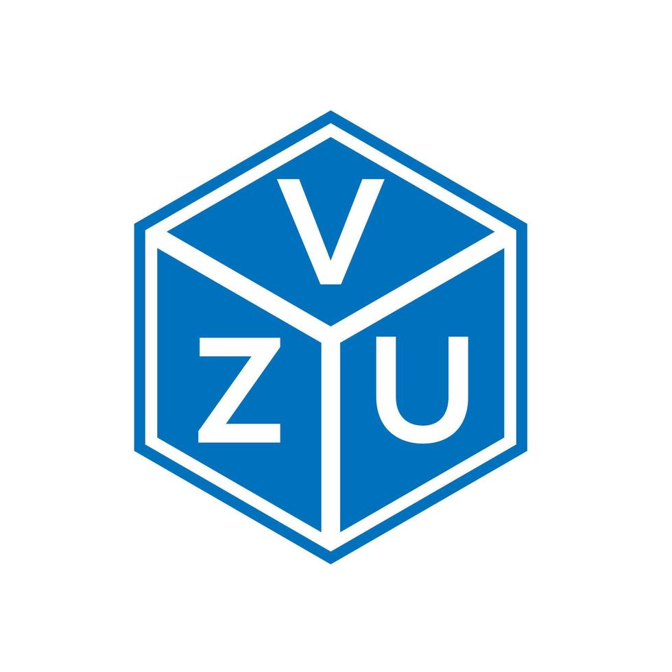 vzu brief logo ontwerp op zwarte achtergrond. vzu creatieve initialen brief logo concept. vzu brief ontwerp. vector