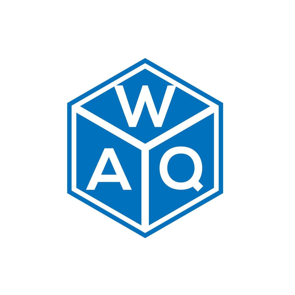 waq brief logo ontwerp op zwarte achtergrond. waq creatieve initialen brief logo concept. waq brief ontwerp. vector