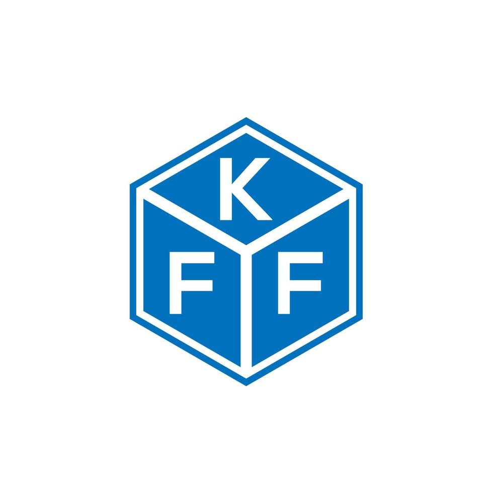 kff brief logo ontwerp op zwarte achtergrond. kff creatieve initialen brief logo concept. kff brief ontwerp. vector