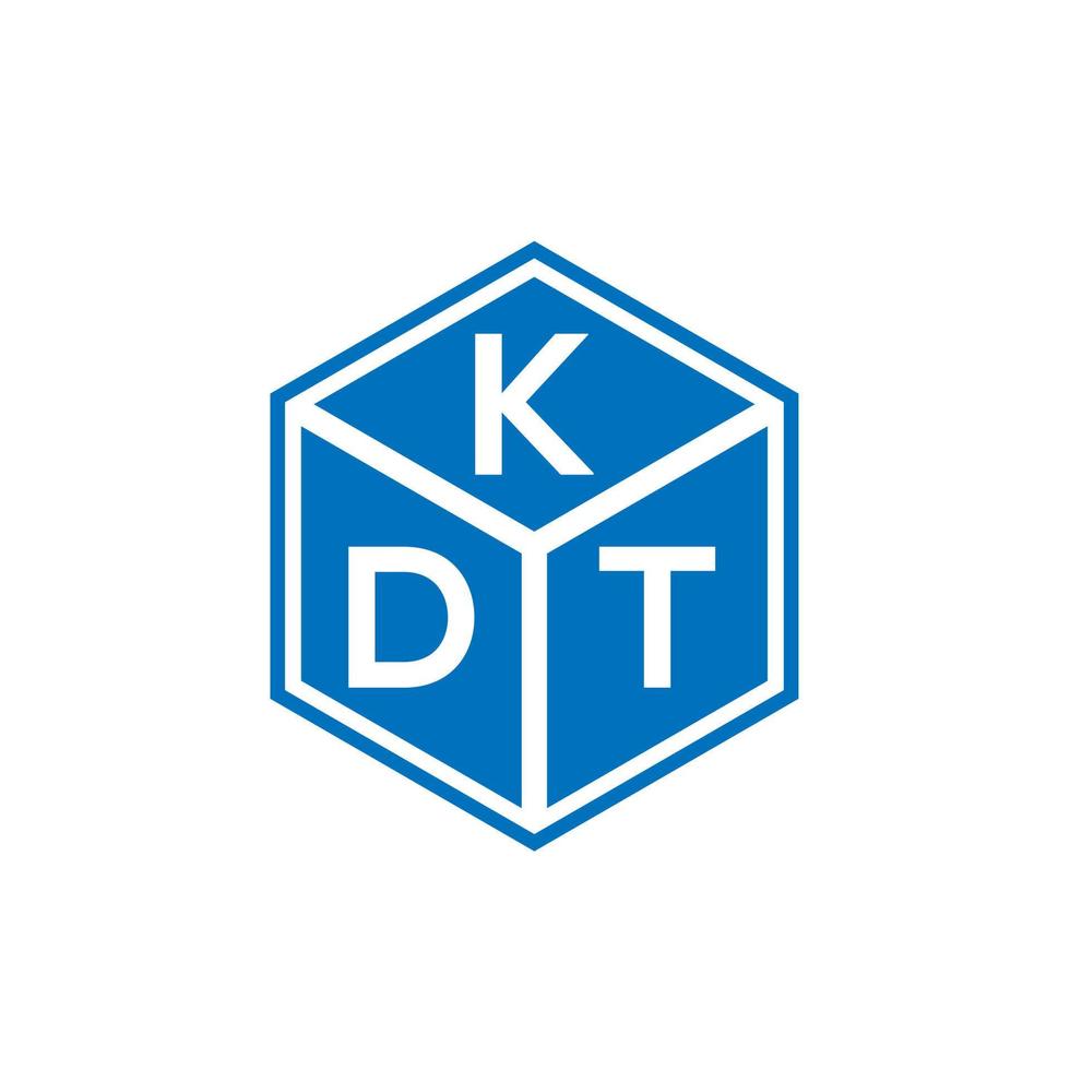 kdt brief logo ontwerp op zwarte achtergrond. kdt creatieve initialen brief logo concept. kdt-briefontwerp. vector