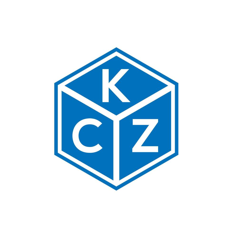 kcz brief logo ontwerp op zwarte achtergrond. kcz creatieve initialen brief logo concept. kcz brief ontwerp. vector