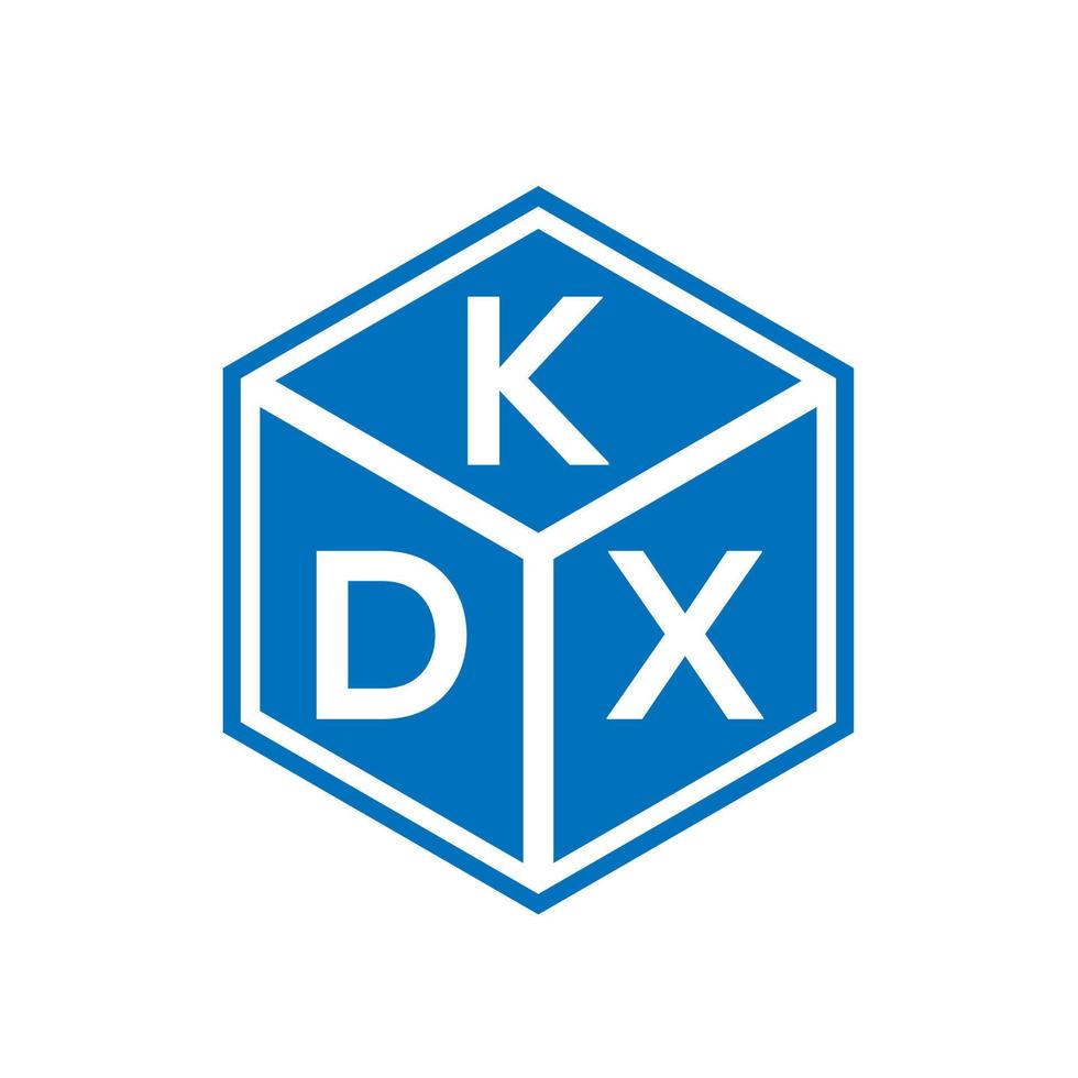 kdx brief logo ontwerp op zwarte achtergrond. kdx creatieve initialen brief logo concept. kdx-briefontwerp. vector