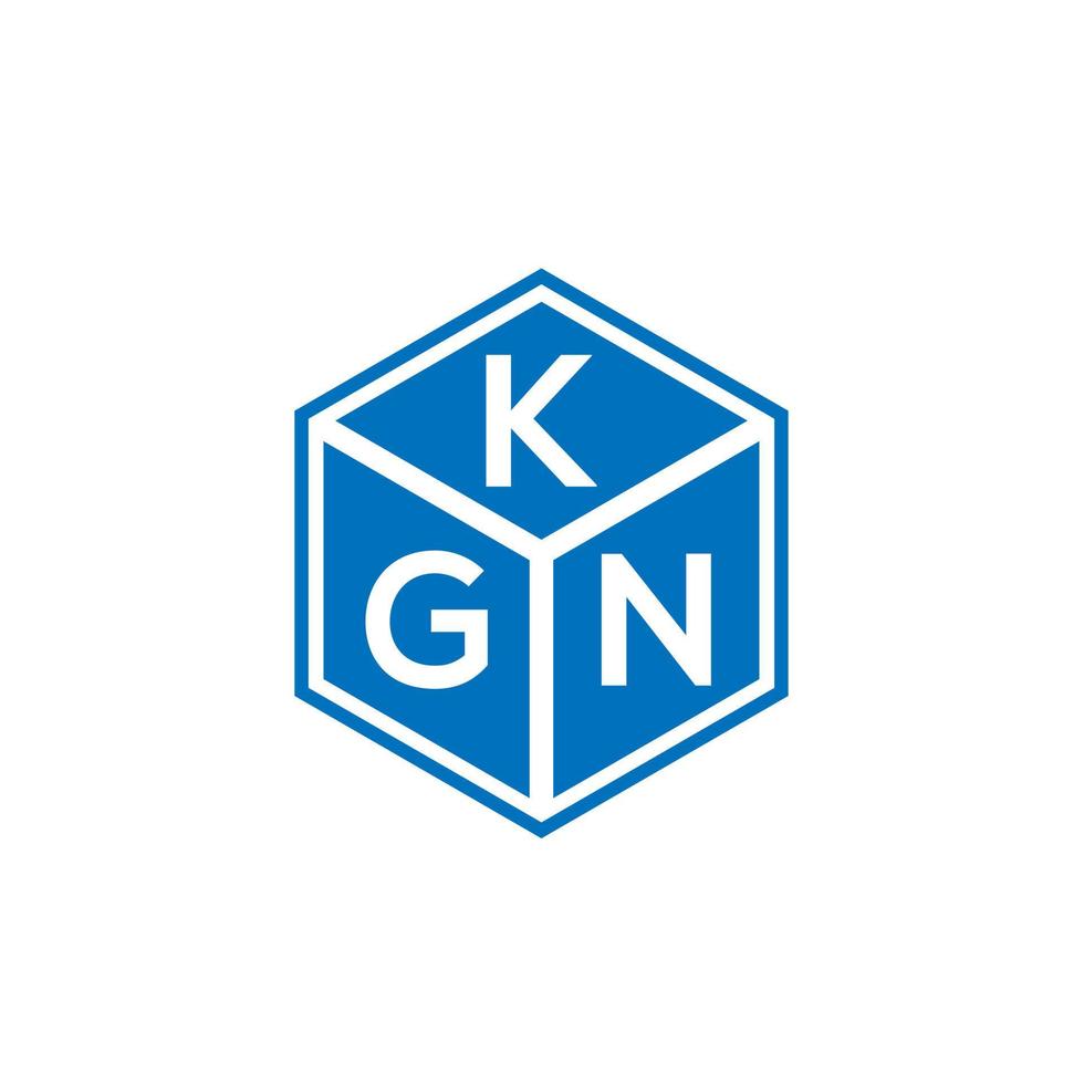 kgn brief logo ontwerp op zwarte achtergrond. kgn creatieve initialen brief logo concept. kgn brief ontwerp. vector