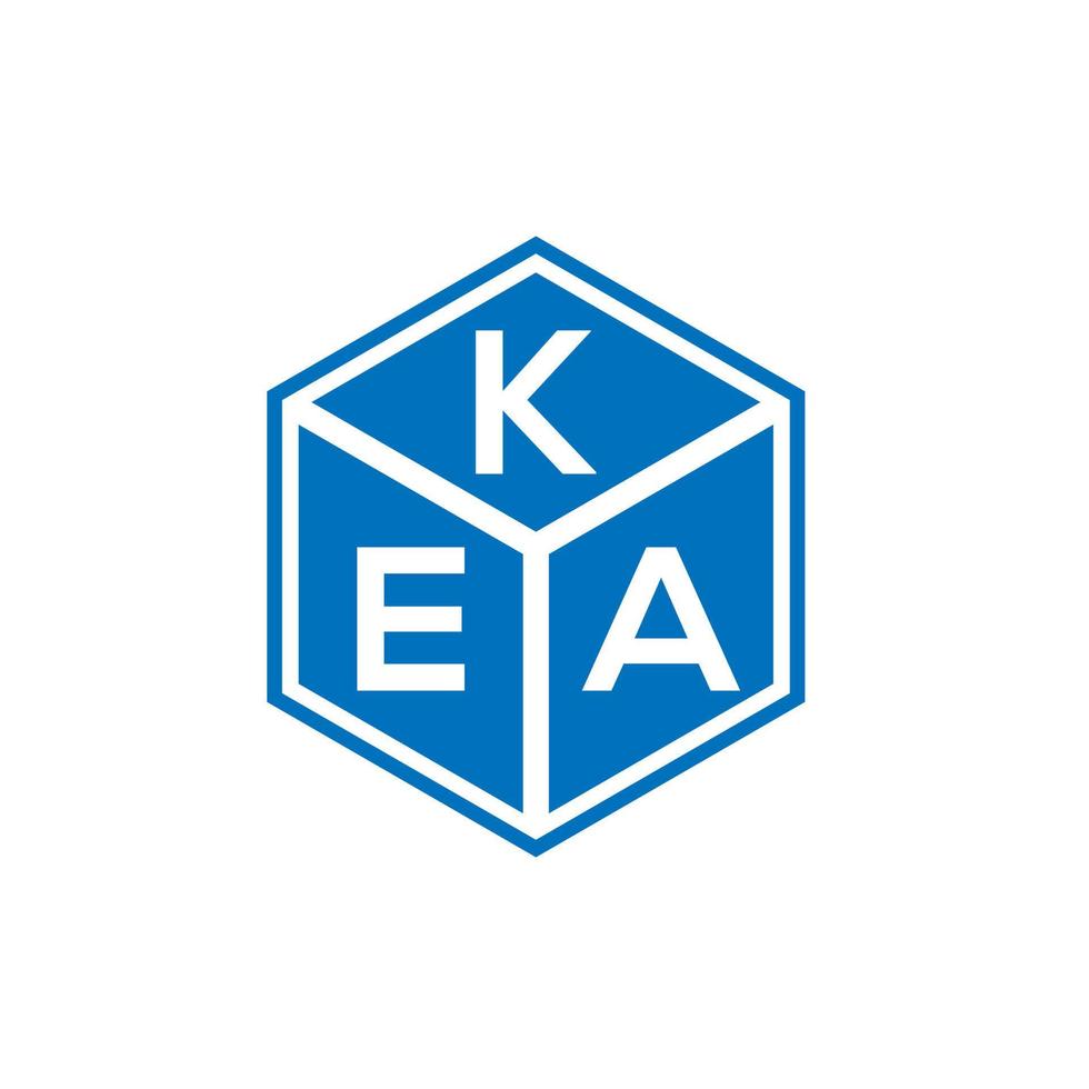 kea brief logo ontwerp op zwarte achtergrond. kea creatieve initialen brief logo concept. kea brief ontwerp. vector