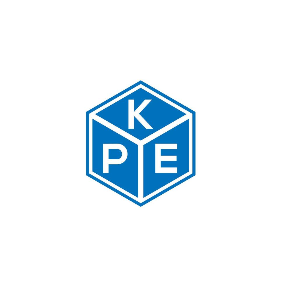 kpe brief logo ontwerp op zwarte achtergrond. kpe creatieve initialen brief logo concept. kpe brief ontwerp. vector